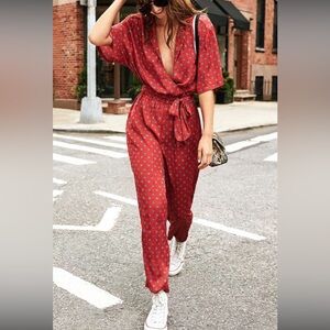 Urban Outfitters | Bezel Print Wrap Belted Jumpsuit | Women’s size small